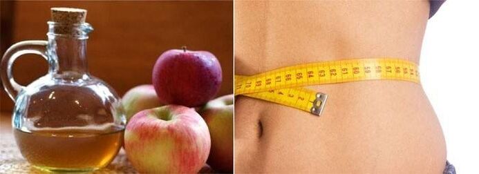O vinagre de mazá pode axudarche a perder peso na casa