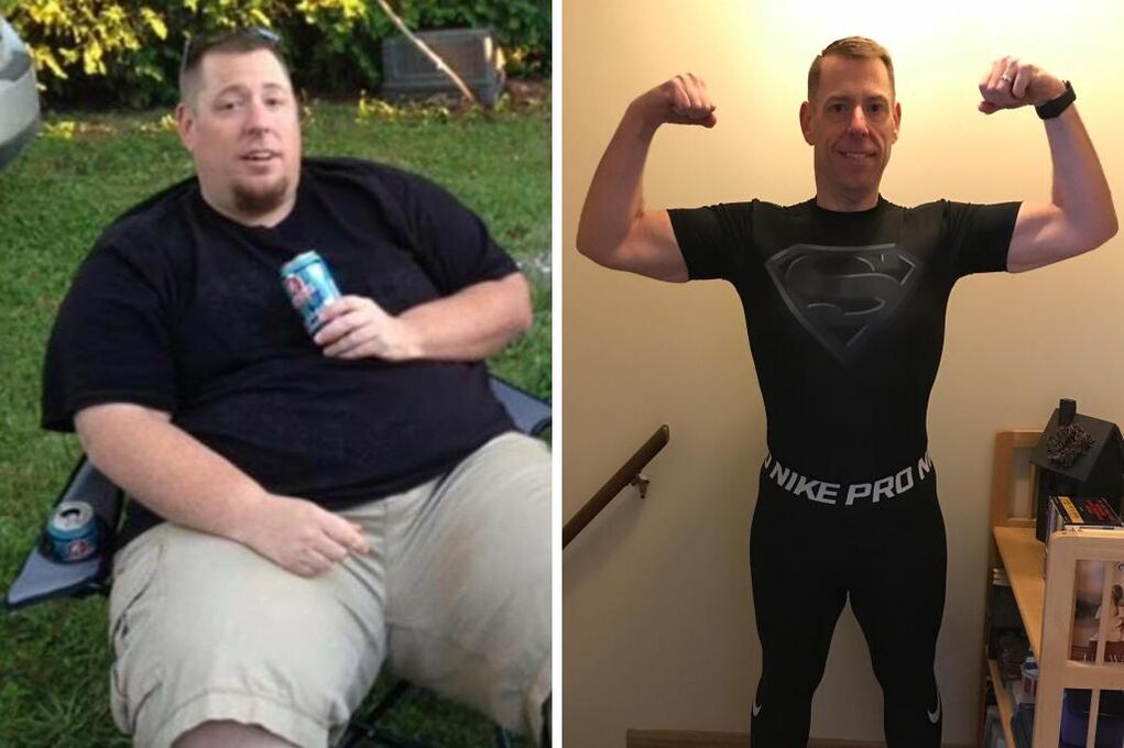home antes e despois da dieta ceto
