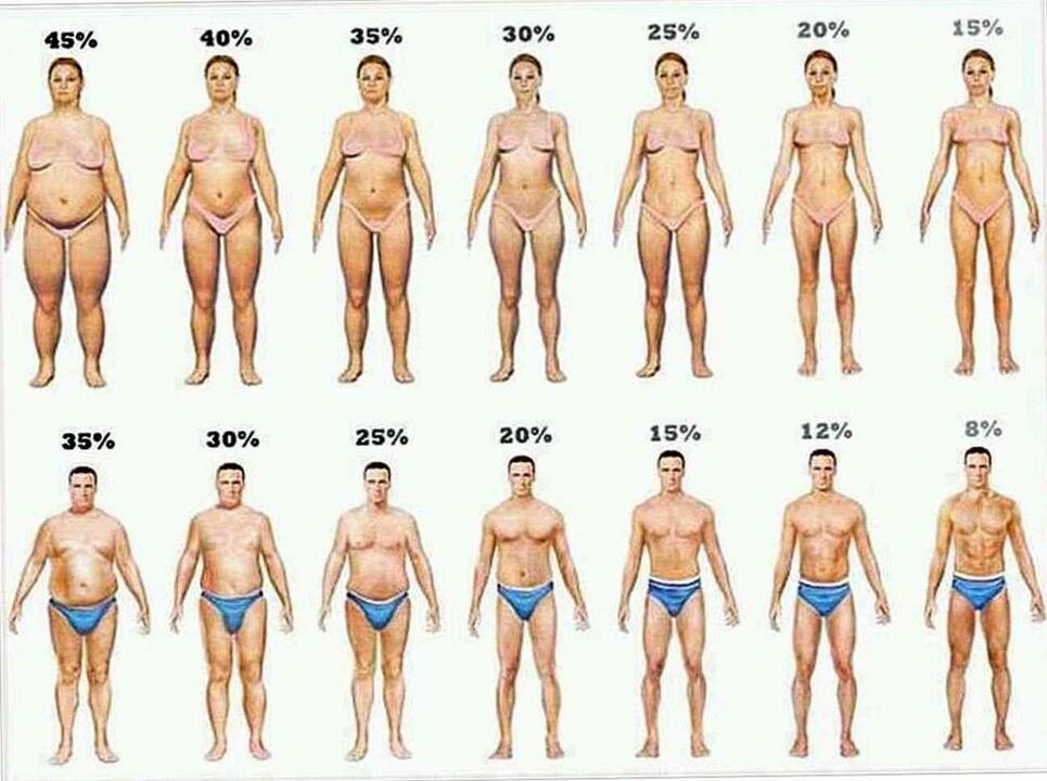 porcentaxe de graxa corporal e perda de peso nunha dieta ceto
